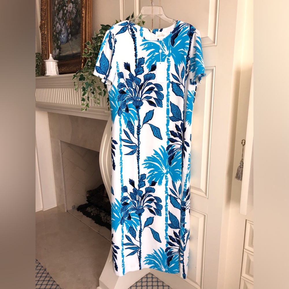 NWT Lilly Pulitzer Charlee Maxi Dress Coconut Swayin in the Breeze Size 12 - Picture 4 of 8